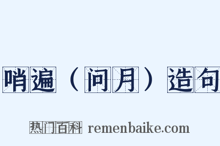 哨遍（问月）造句是什么意思的图片